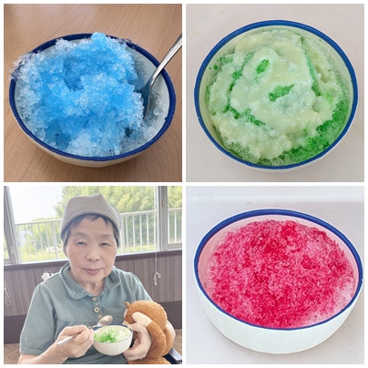 7月のレクリエーション 〜みんなでかき氷〜